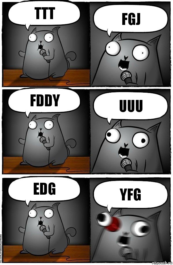 Ttt Fgj Fddy Uuu Edg Yfg, Комикс  Стендап-кот