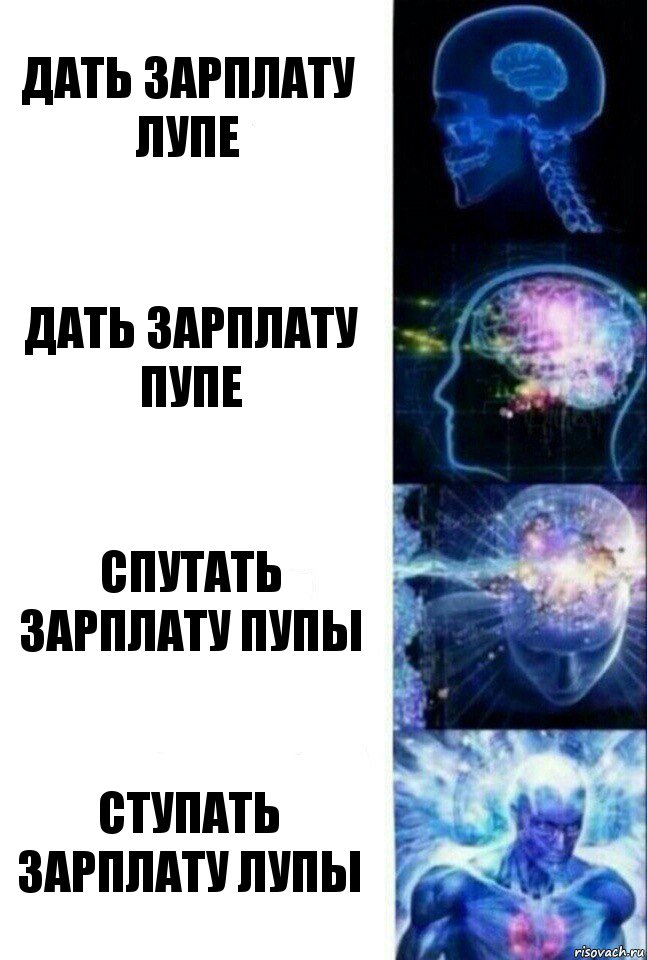 Дать зарплату Лупе Дать зарплату Пупе Спутать зарплату Пупы Ступать зарплату Лупы, Комикс  Сверхразум