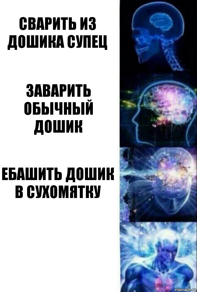 Сварить из дошика супец Заварить обычный дошик Ебашить дошик в сухомятку , Комикс  Сверхразум