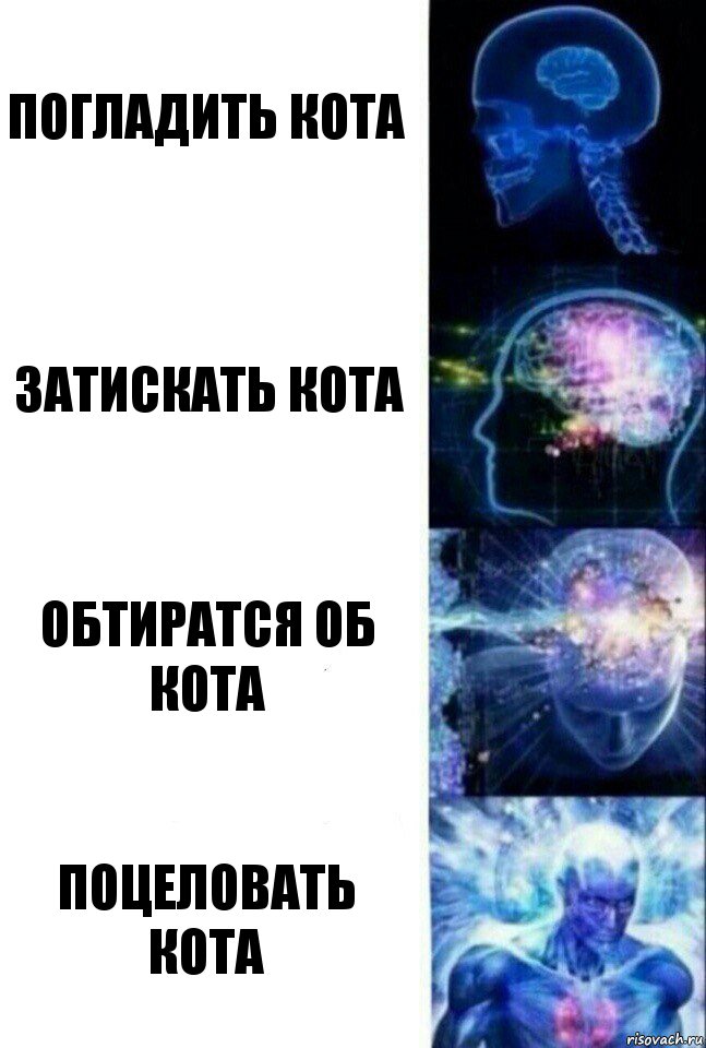 погладить кота затискать кота обтиратся об кота поцеловать кота, Комикс  Сверхразум