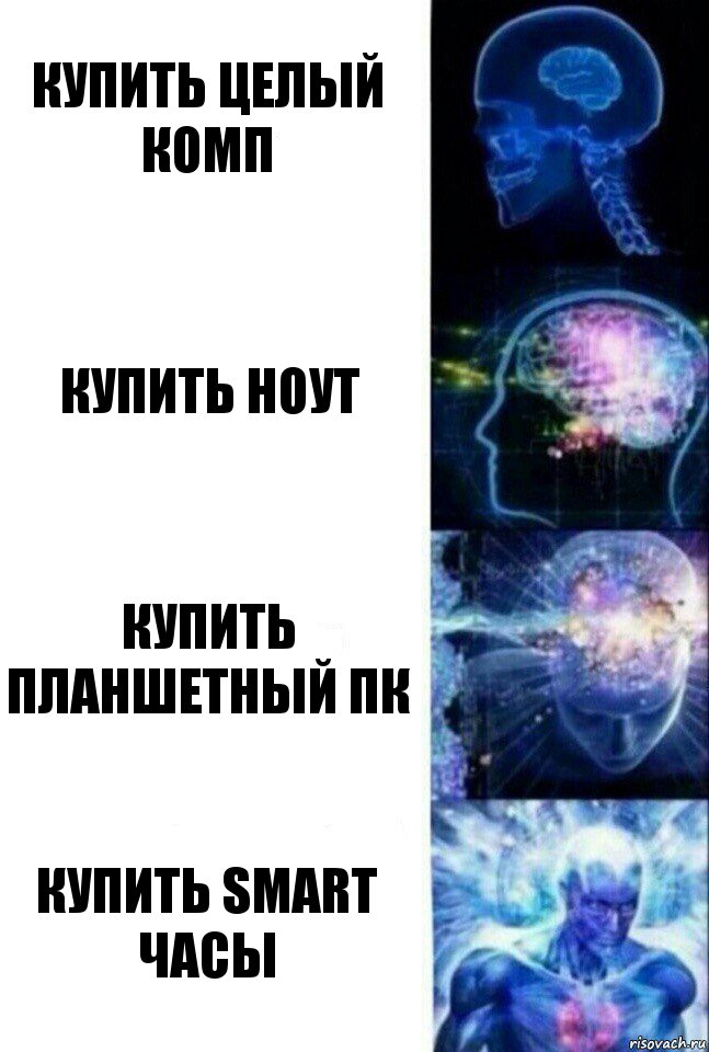 Купить целый комп Купить ноут Купить планшетный ПК Купить smart часы, Комикс  Сверхразум