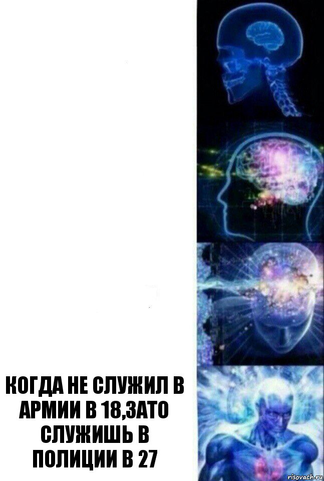    Когда не служил в армии в 18,зато служишь в полиции в 27, Комикс  Сверхразум