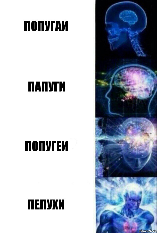 попугаи папуги попугеи пепухи, Комикс  Сверхразум