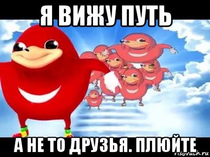 я вижу путь а не то друзья. плюйте