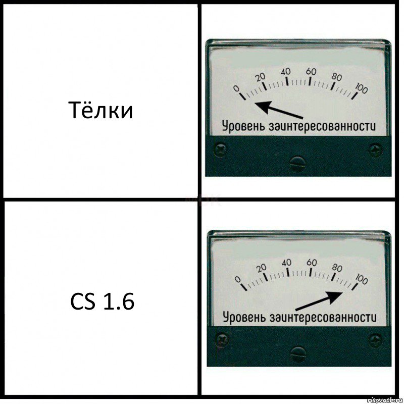 Тёлки CS 1.6, Комикс Уровень заинтересованности