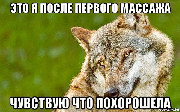 это я после первого массажа чувствую что похорошела, Мем   Volf