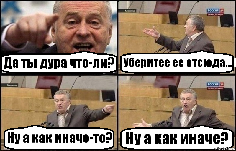 Да ты дура что-ли? Уберитее ее отсюда... Ну а как иначе-то? Ну а как иначе?, Комикс Жириновский