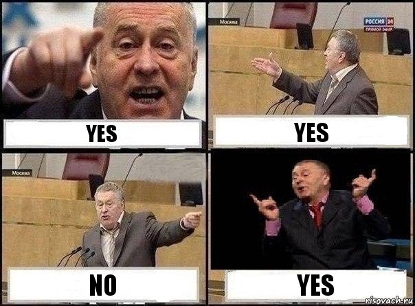 Yes yes no yes, Комикс Жириновский клоуничает