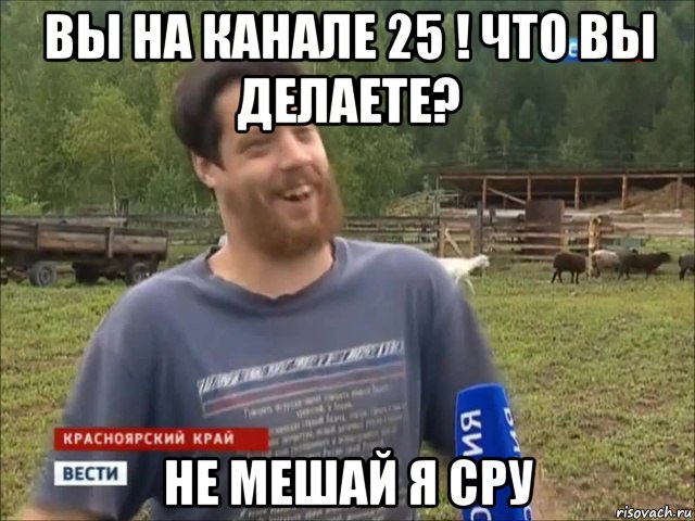 вы на канале 25 ! что вы делаете? не мешай я сру, Мем фермер