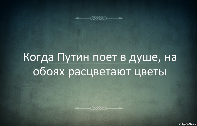 Когда Путин поет в душе, на обоях расцветают цветы, Комикс Игра слов 3