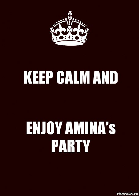 KEEP CALM AND ENJOY AMINA’s PARTY, Комикс keep calm