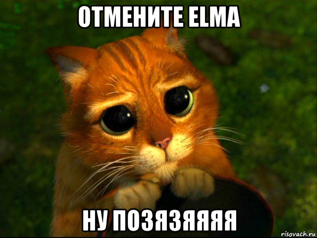 отмените elma ну позязяяяя, Мем кот из шрека