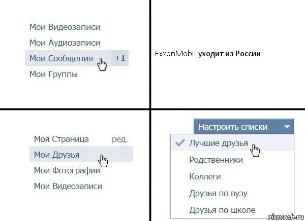 ExxonMobil уходит из России, Комикс  Лучшие друзья