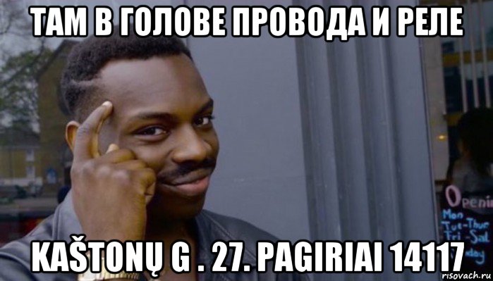 там в голове провода и реле kaštonų g . 27. pagiriai 14117, Мем Не делай не будет