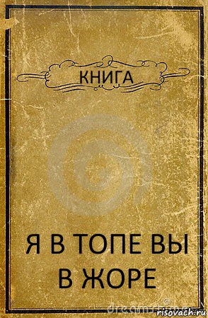 КНИГА Я В ТОПЕ ВЫ В ЖОРЕ, Комикс обложка книги