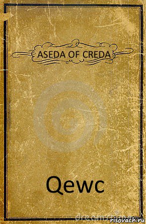 ASEDA OF CREDA Qewc, Комикс обложка книги