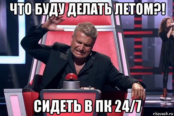 что буду делать летом?! сидеть в пк 24/7, Мем   Отчаянный Агутин