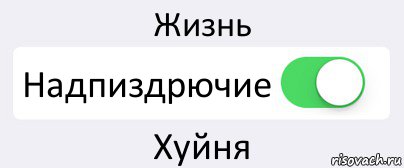 Жизнь Надпиздрючие Хуйня, Комикс Переключатель