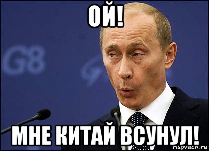 ой! мне китай всунул!, Мем Путин