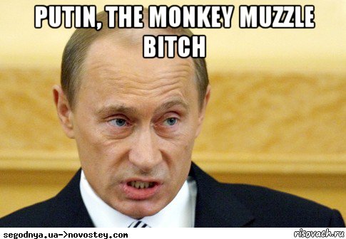 putin, the monkey muzzle bitch , Мем  Путин