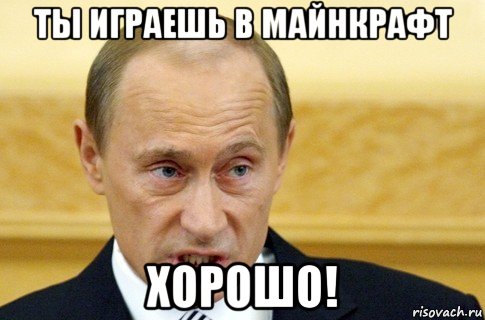 ты играешь в майнкрафт хорошо!, Мем путин