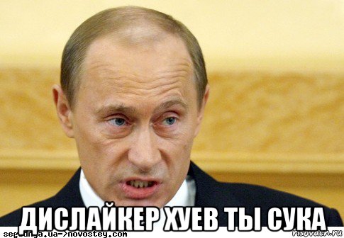  дислайкер хуев ты сука, Мем  Путин