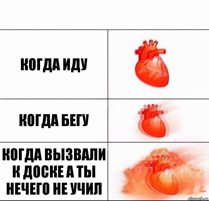 когда иду когда бегу когда вызвали к доске а ты нечего не учил, Комикс  Расширяюшее сердце