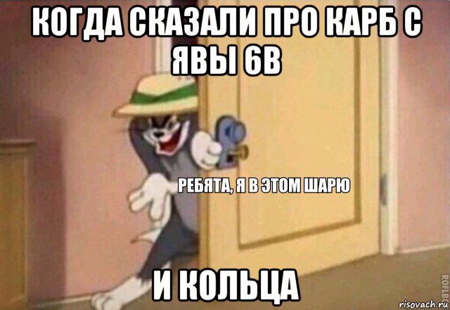 когда сказали про карб с явы 6в и кольца, Мем    Ребята я в этом шарю