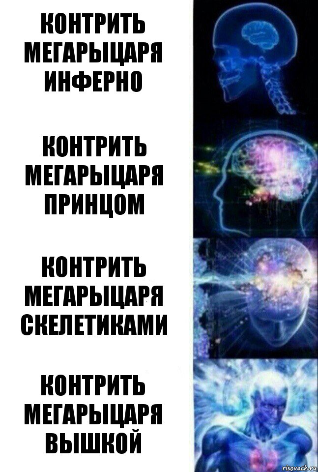 Контрить мегарыцаря инферно контрить мегарыцаря принцом Контрить мегарыцаря скелетиками Контрить мегарыцаря вышкой, Комикс  Сверхразум