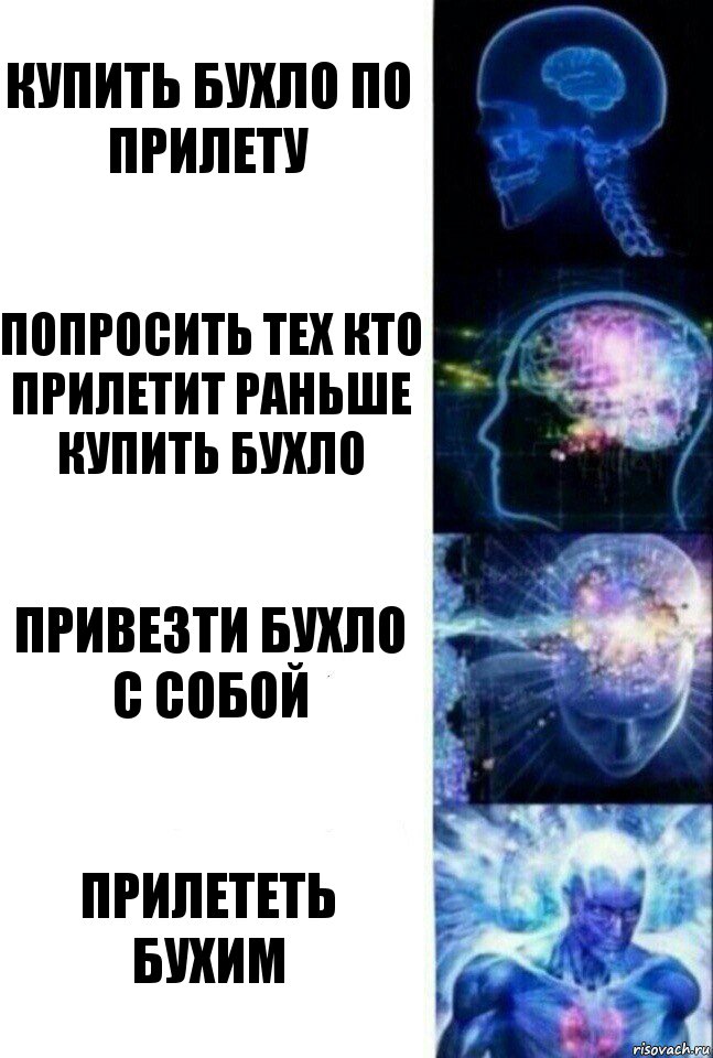 купить бухло по прилету попросить тех кто прилетит раньше купить бухло привезти бухло с собой прилететь бухим, Комикс  Сверхразум