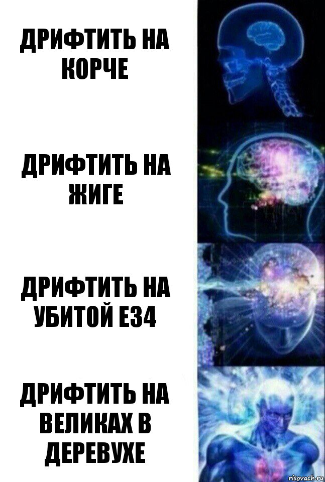 ДРИФТИТЬ НА КОРЧЕ ДРИФТИТЬ НА ЖИГЕ ДРИФТИТЬ НА УБИТОЙ Е34 ДРИФТИТЬ НА ВЕЛИКАХ В ДЕРЕВУХЕ, Комикс  Сверхразум