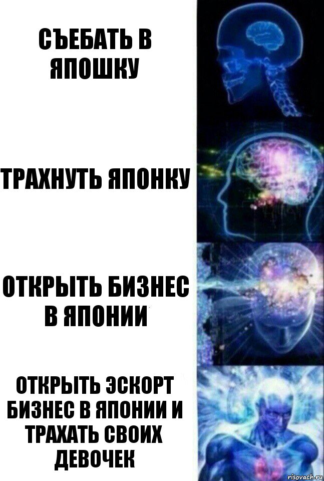 Съебать в Япошку Трахнуть японку Открыть бизнес в Японии Открыть эскорт бизнес в Японии и трахать своих девочек, Комикс  Сверхразум