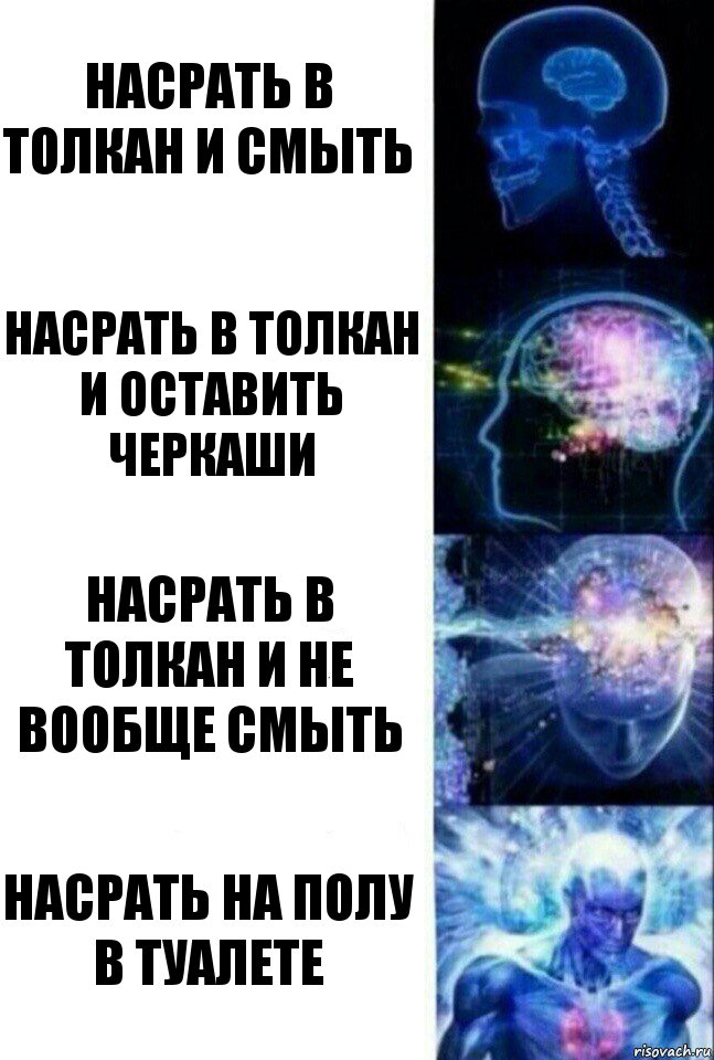 Насрать в толкан и смыть Насрать в толкан и оставить черкаши Насрать в толкан и не вообще смыть Насрать на полу в туалете, Комикс  Сверхразум