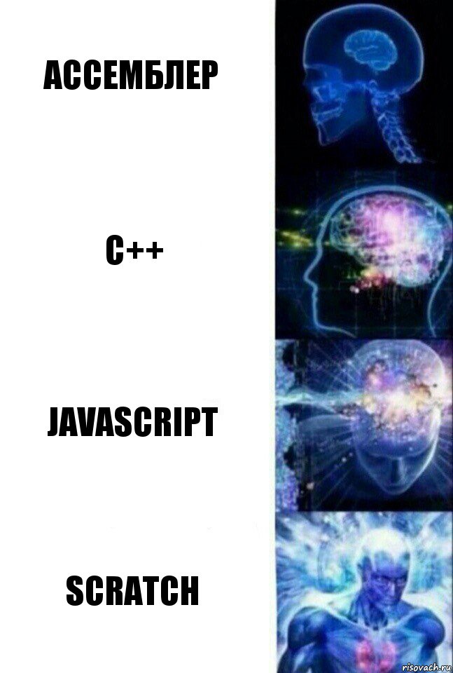 Ассемблер С++ Javascript Scratch, Комикс  Сверхразум