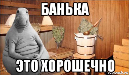 банька это хорошечно, Мем  Ждун в бане