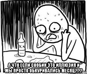  а что если снобик это иллюзия и мы просто обкуривались месяц???, Мем Алкоголик-кадр