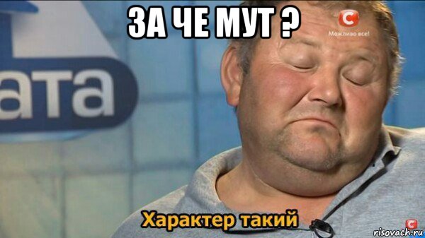 за че мут ? , Мем  Характер такий