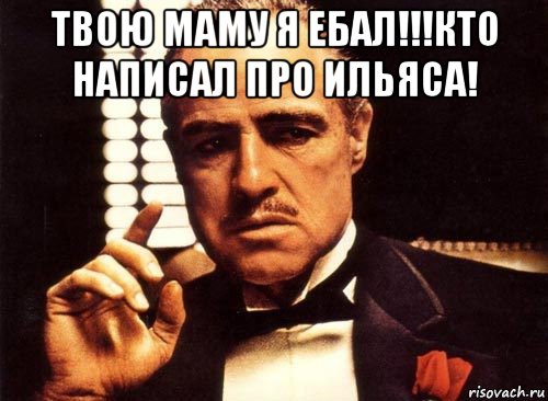 твою маму я ебал!!!кто написал про ильяса! , Мем крестный отец