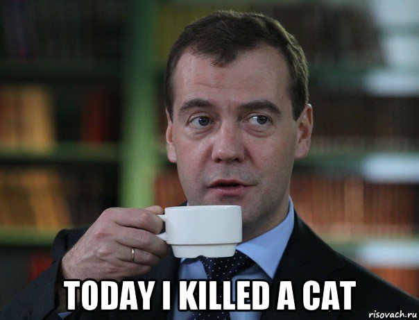  today i killed a cat, Мем Медведев спок бро