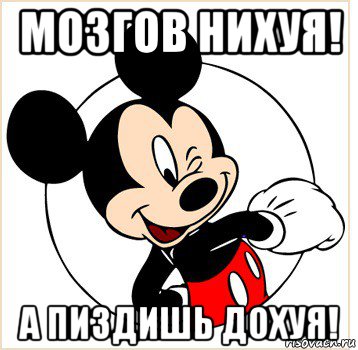 мозгов нихуя! а пиздишь дохуя!, Мем Микки Маус