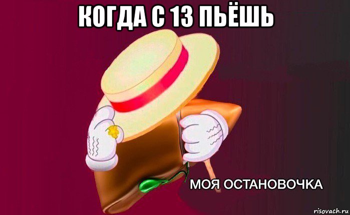 когда с 13 пьёшь , Мем   Моя остановочка