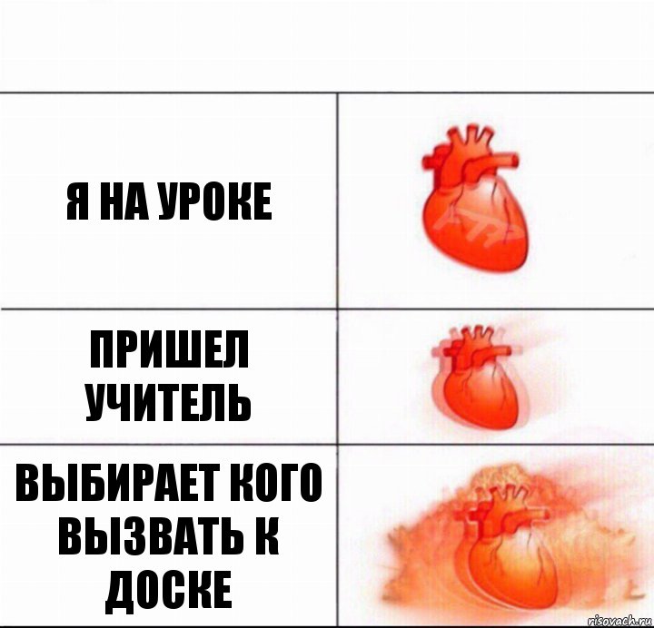 Я на уроке пришел учитель Выбирает кого вызвать к доске, Комикс  Расширяюшее сердце