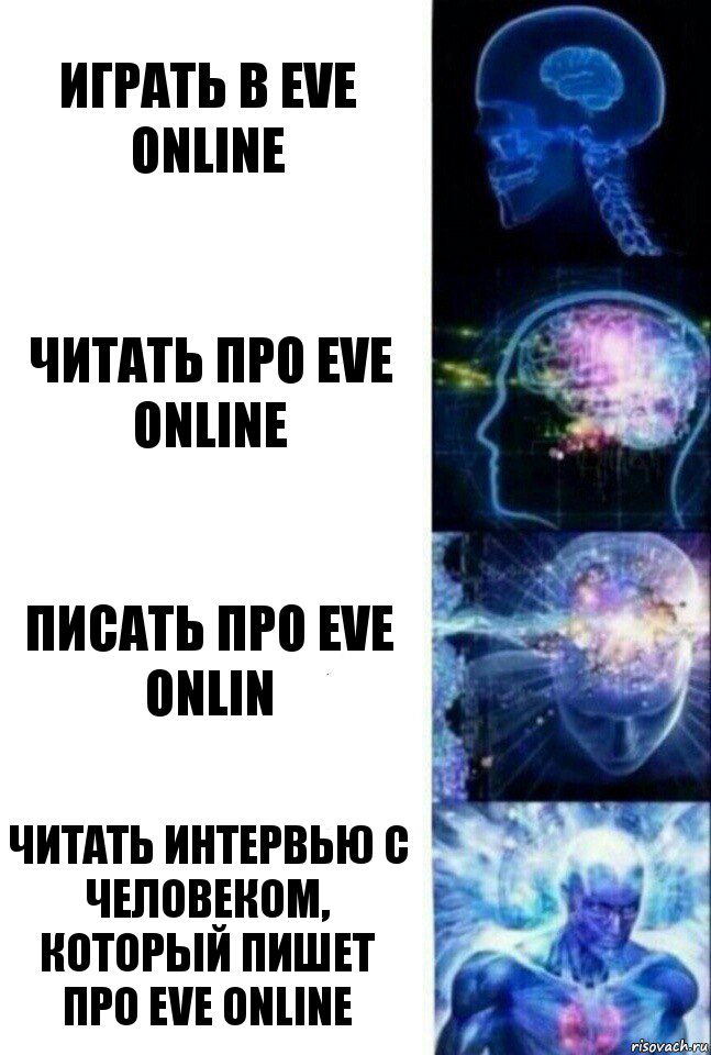 Играть в EVE Online Читать про EVE Online Писать про EVE Onlin Читать интервью с человеком, который пишет про EVE Online, Комикс  Сверхразум