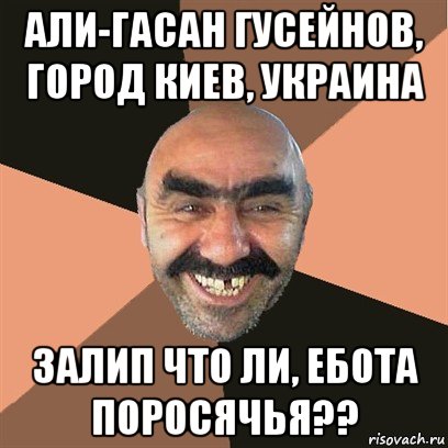 али-гасан гусейнов, город киев, украина залип что ли, ебота поросячья??, Мем Я твой дом труба шатал