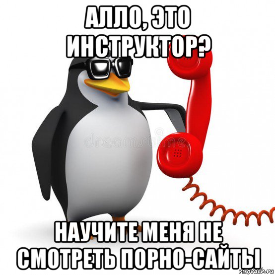 алло, это инструктор? научите меня не смотреть порно-сайты, Мем  Ало