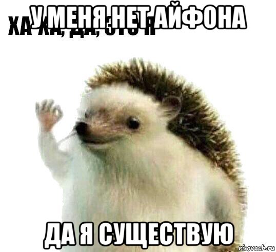 у меня нет айфона да я существую, Мем Ха-ха да это я