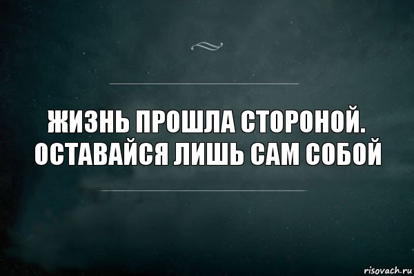 Жизнь прошла стороной. Оставайся лишь сам собой, Комикс Игра Слов