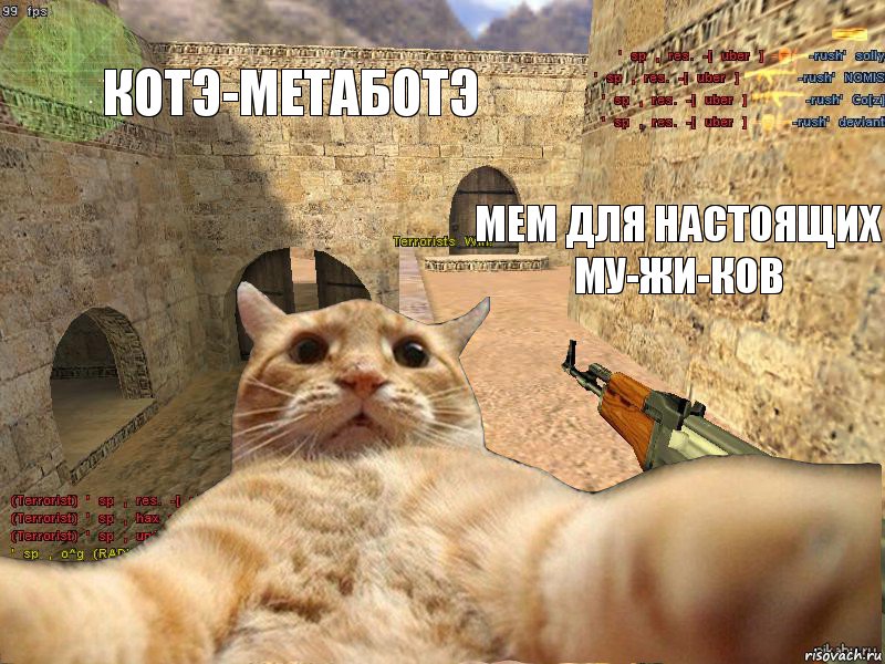 котэ-метаботэ мем для настоящих му-жи-ков, Комикс  khk