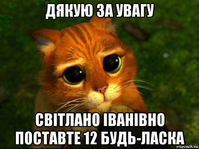 дякую за увагу світлано іванівно поставте 12 будь-ласка