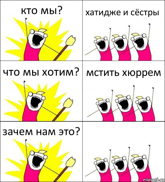 кто мы? хатидже и сёстры что мы хотим? мстить хюррем зачем нам это? , Комикс кто мы